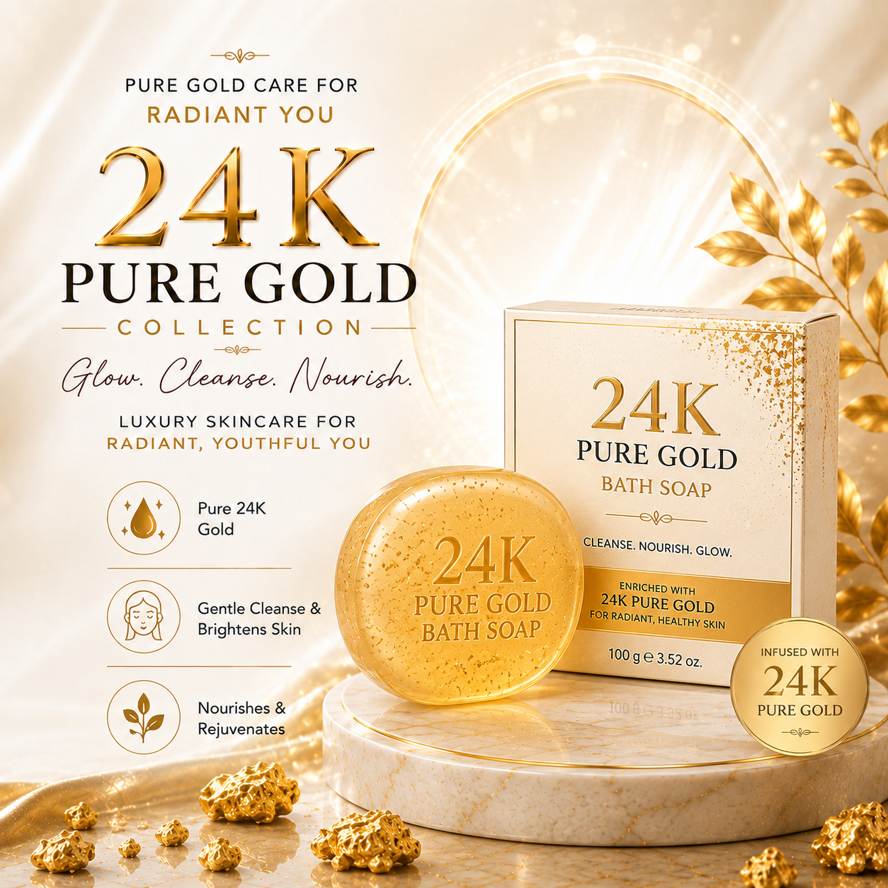 24K Gold Bath Soap - Image 2